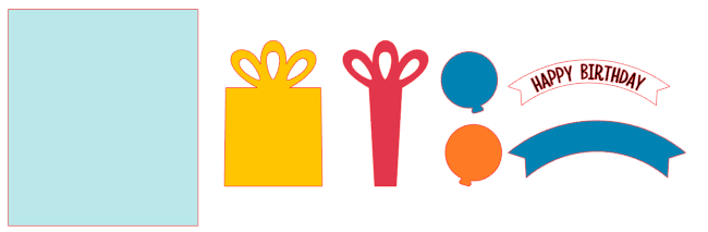 Happy Birthday Balloons Pop Up Gift Card Box - Kit