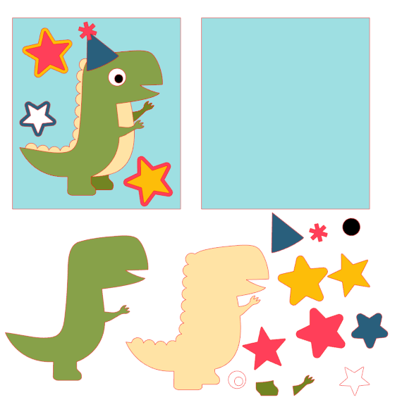 Dino-Mite Birthday Pop Up Gift Card Box - Kit