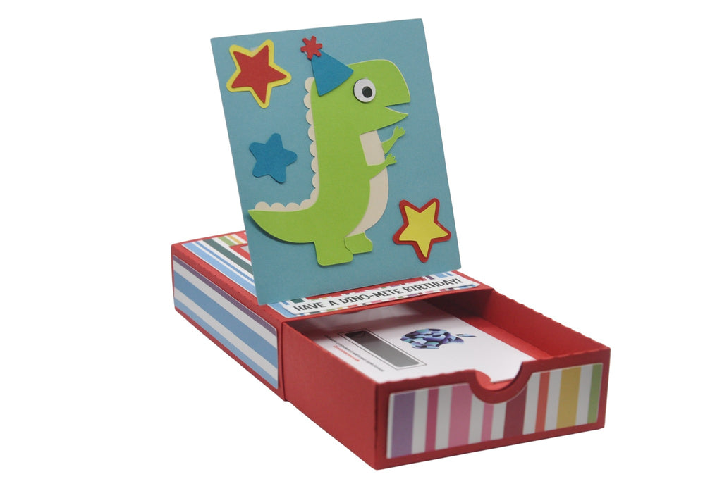 Dino-Mite Birthday Pop Up Gift Card Box - Kit