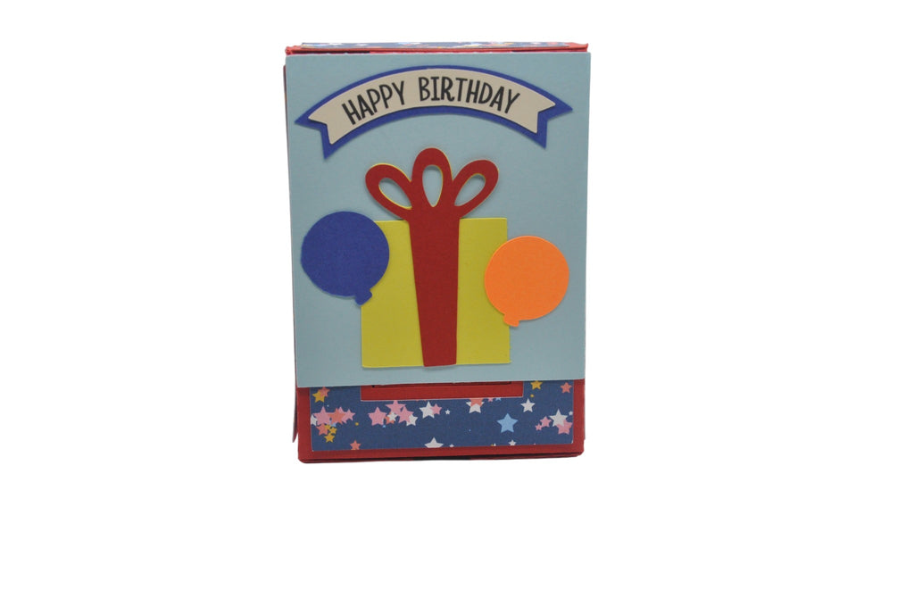 Happy Birthday Balloons Pop Up Gift Card Box - Kit