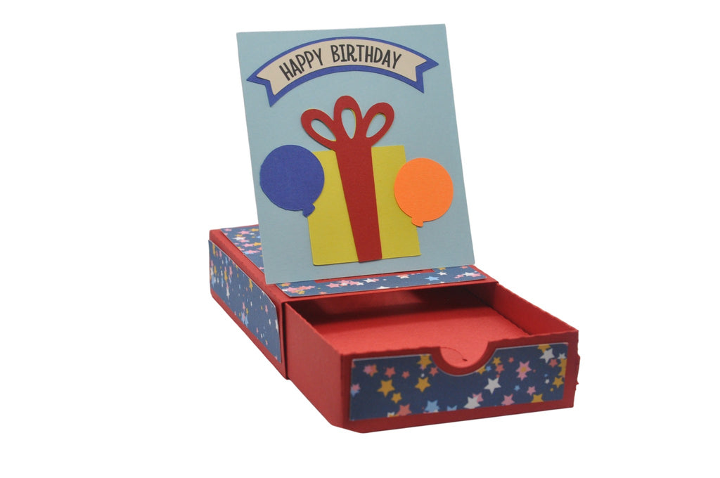 Happy Birthday Balloons Pop Up Gift Card Box - Kit