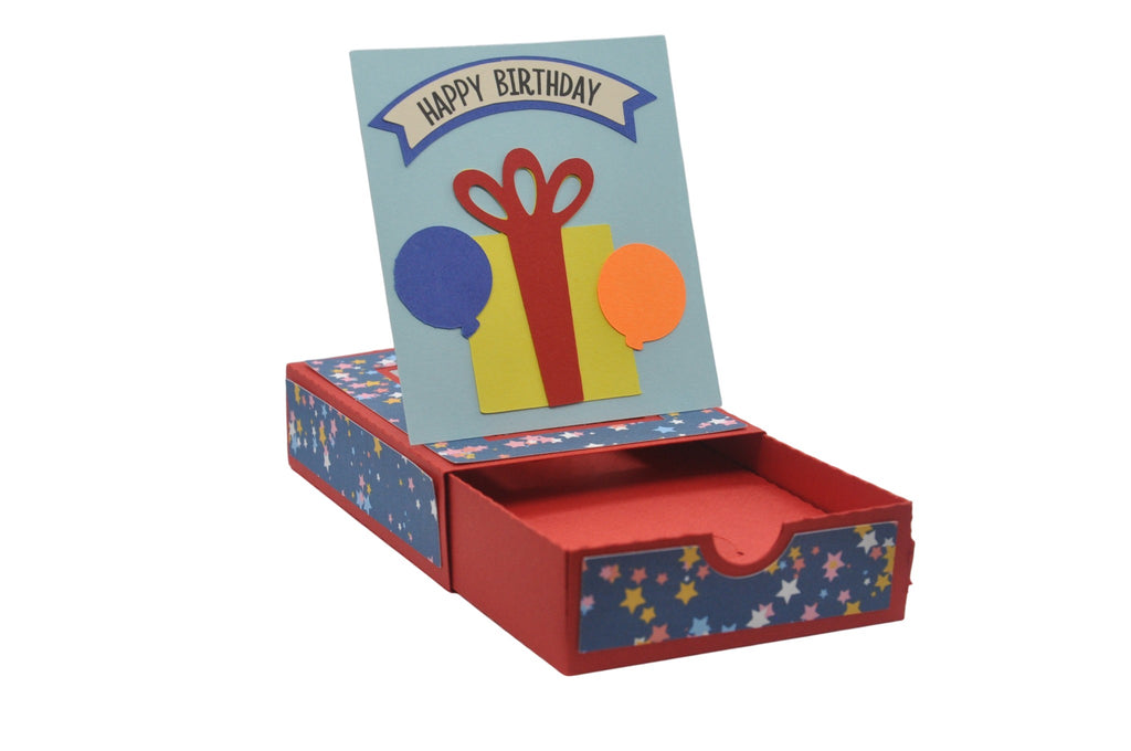 Happy Birthday Balloons Pop Up Gift Card Box - Kit