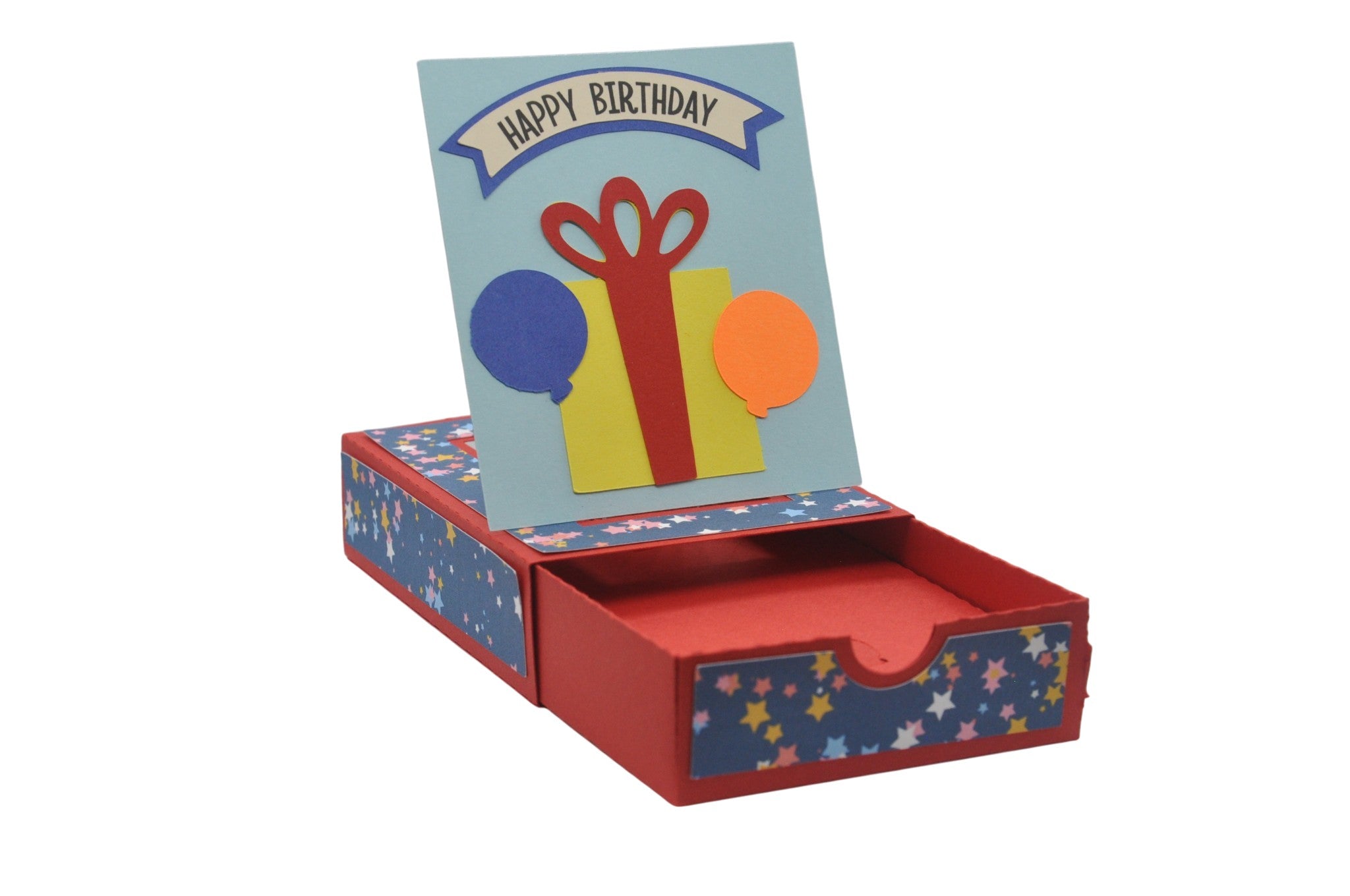 Happy Birthday Balloons Pop Up Gift Card Box - Kit