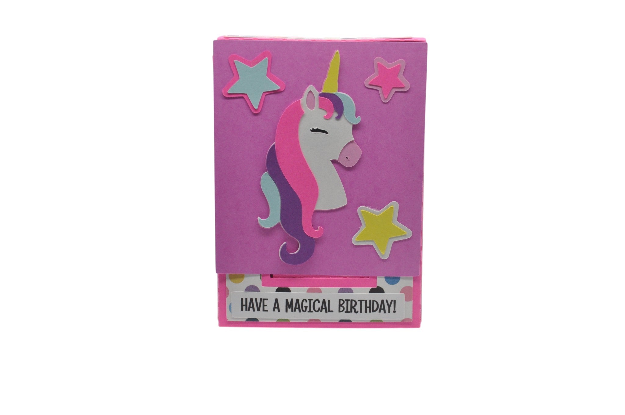 Magical Birthday Unicorn Pop Up Gift Card Box - Kit