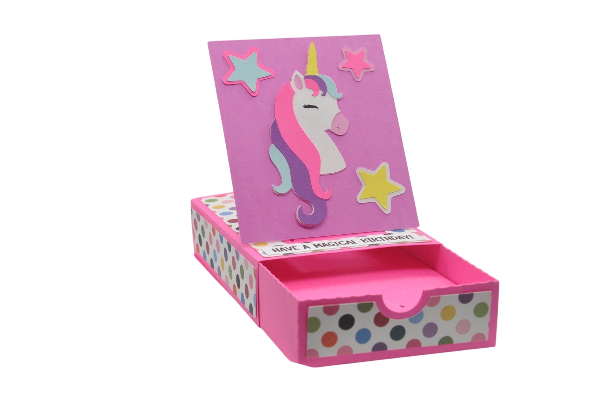 Magical Birthday Unicorn Pop Up Gift Card Box - Kit