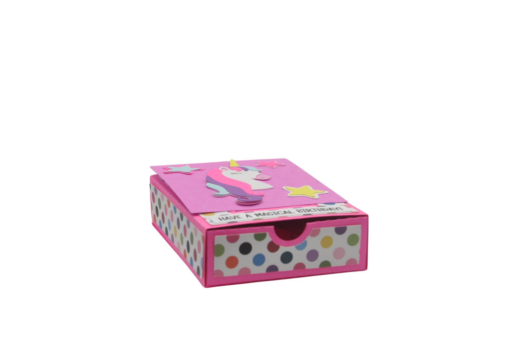 Magical Birthday Unicorn Pop Up Gift Card Box - Kit