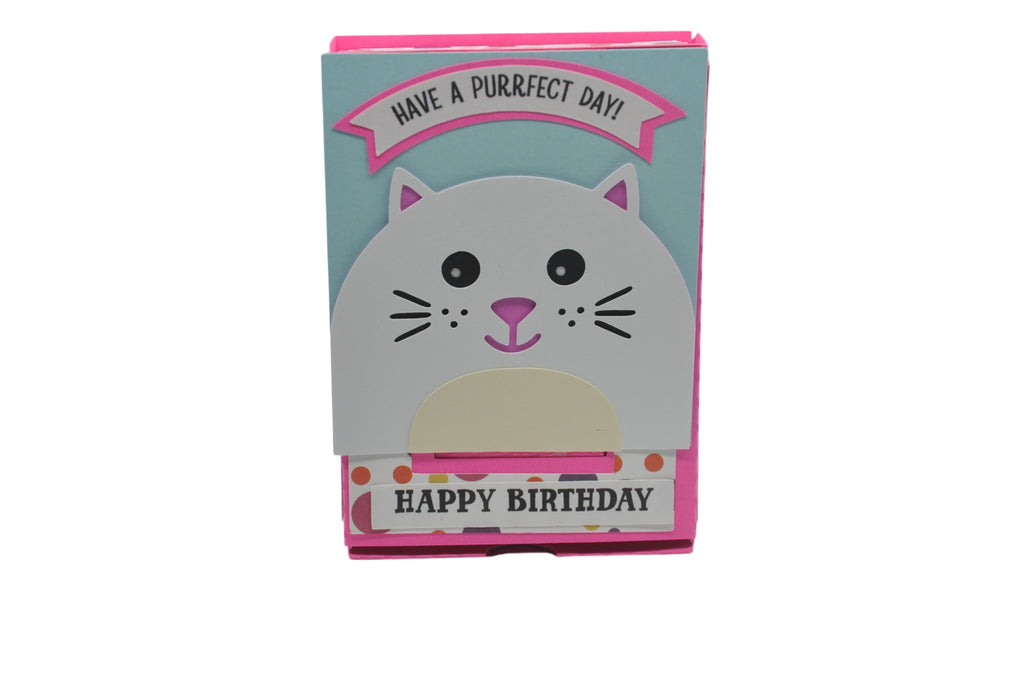Purrfect Birthday Cat Pop Up Gift Card Box - Kit