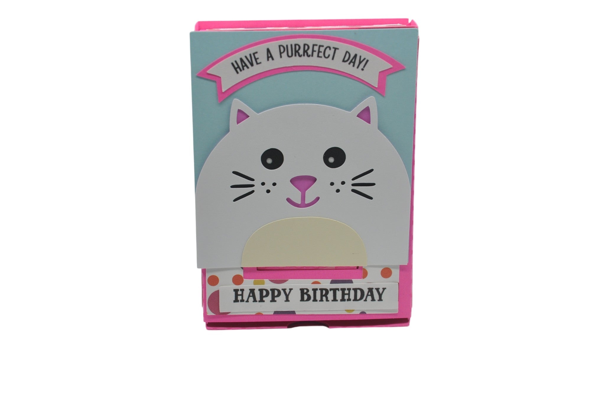 Purrfect Birthday Cat Pop Up Gift Card Box - Kit