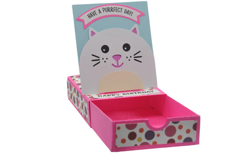 Purrfect Birthday Cat Pop Up Gift Card Box - Kit