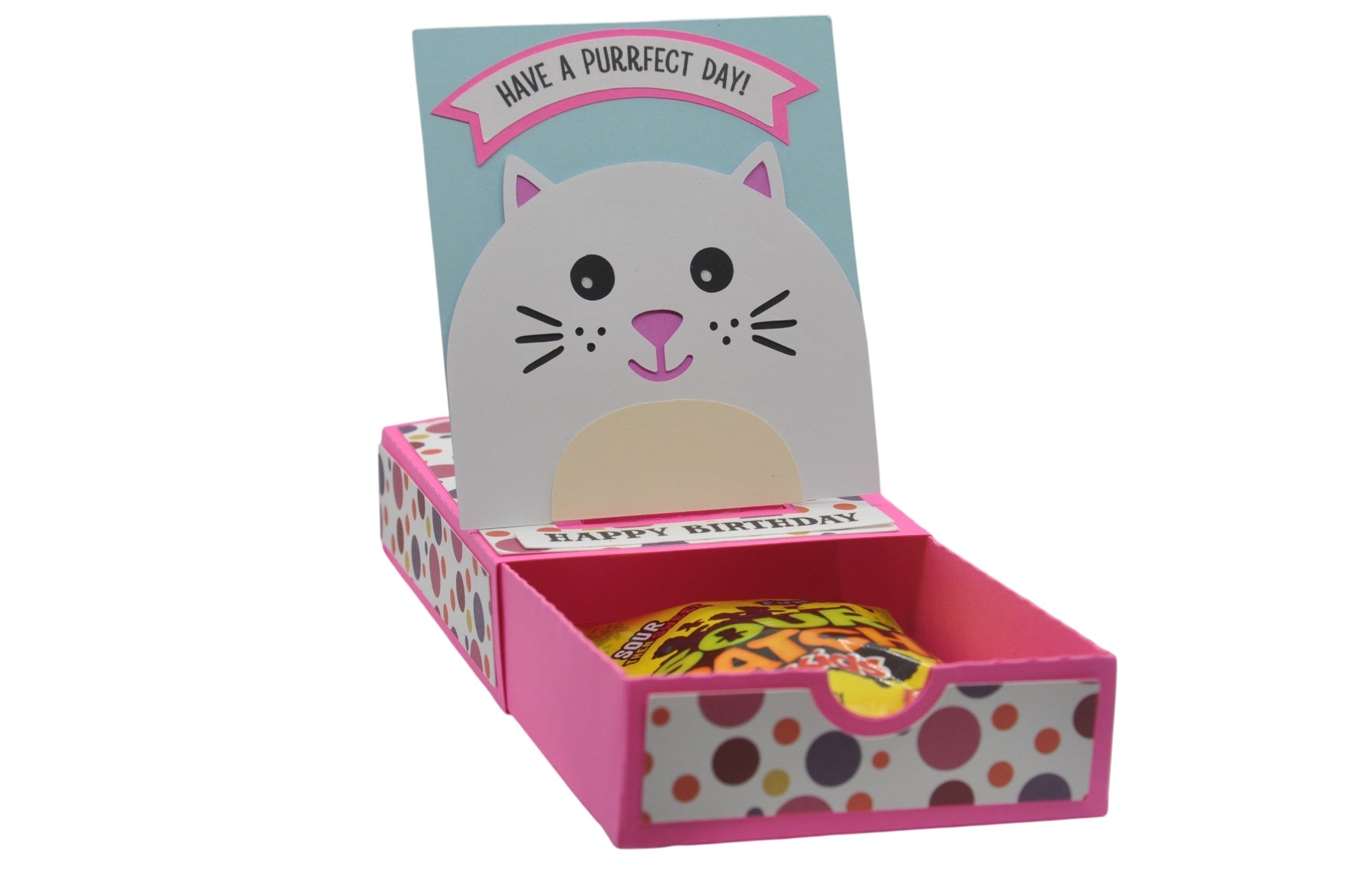 Purrfect Birthday Cat Pop Up Gift Card Box - Kit
