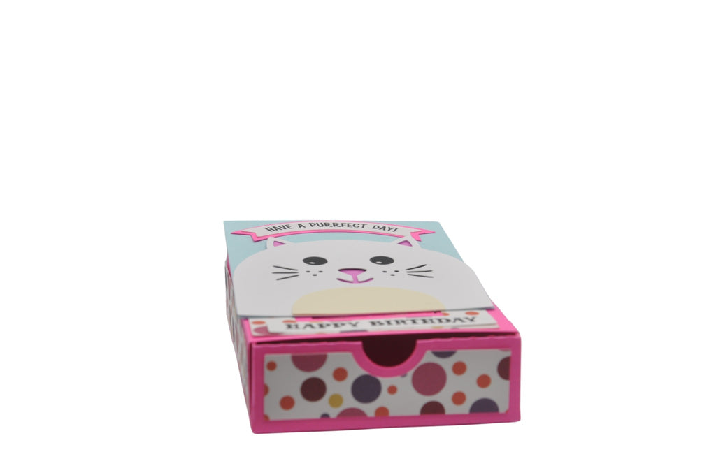 Purrfect Birthday Cat Pop Up Gift Card Box - Kit