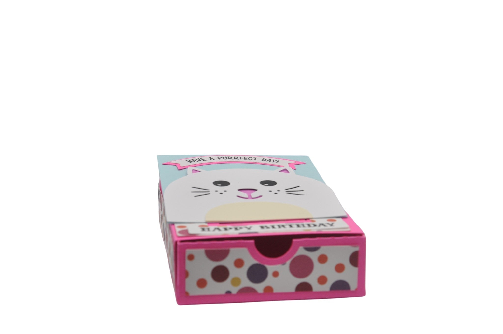 Purrfect Birthday Cat Pop Up Gift Card Box - Kit