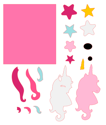 Magical Birthday Unicorn Pop Up Gift Card Box - Kit